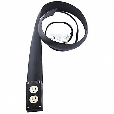 FLEXIDUCT 12EF3 Covered Ext Cord 14 ft 12ft Covered Blk