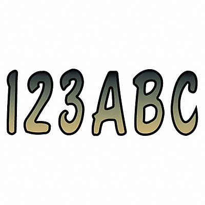 HARDLINE PRODUCTS GBRBKG200 Number and Letter Combo Kit Beige/Black