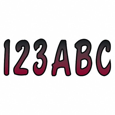 HARDLINE PRODUCTS GRUBKG200 Number and Letter Combo Kit 3 in H