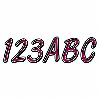 HARDLINE PRODUCTS GRUBKG400 Number and Letter Combo Kit Burgundy