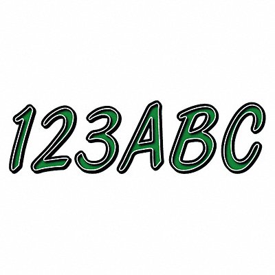 HARDLINE PRODUCTS GTEBKG400 Number and Letter Combo Kit Dark Green