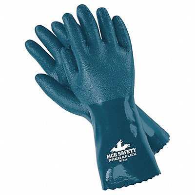 MCR SAFETY 9792L Chemical Gloves L 12 in L Rough PR