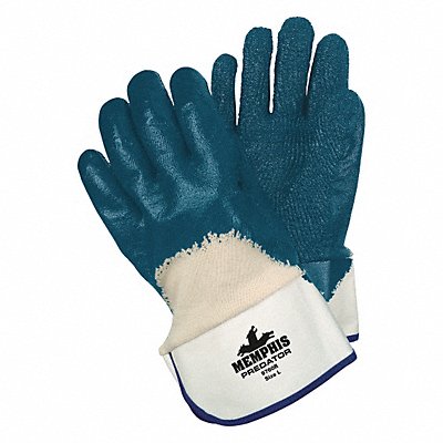 MCR SAFETY 9760R Chemical Gloves L 11 in L Rough PK12