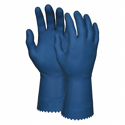 MCR SAFETY 5090B J4439 Chemical Gloves L 12 in L Dark Blue PR
