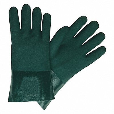 MCR SAFETY 6422 Chemical Gloves L 12in.L Hunter Green PR