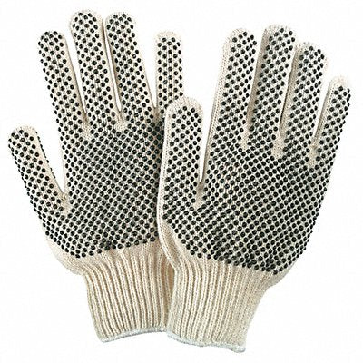 MCR SAFETY 9668XL Knit Gloves 10-1/2 XL Natural/Black PR