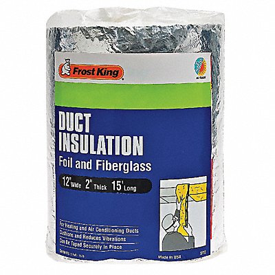 FROST KING SP556 Duct Insulation Fiberglass 15 ft L