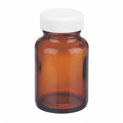 WHEATON W216940 Bottle 75 mm H Amber 44 mm Dia PK24