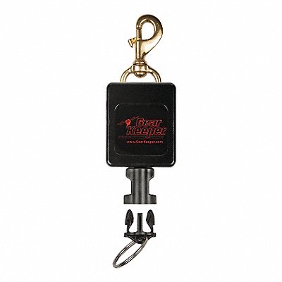 GEARKEEPER RT34483 Flashlight Retractor 32 in L Brass Snap