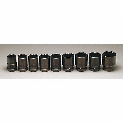 WRIGHT 603 Impact Socket Set Steel Black Oxide 3/4- 1 1/4 in