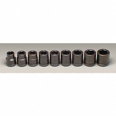 WRIGHT 609 Impact Socket Set Steel Black Oxide 3/4- 1 1/4 in