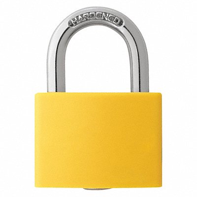 GRAINGER 48JR20 Lockout Padlock KA Yellow 1-7/16 H