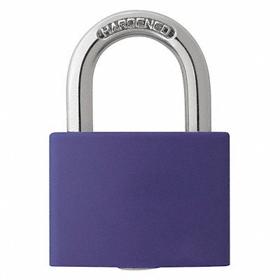 GRAINGER 48JR30 Lockout Padlock KA Purple 1-7/16 H