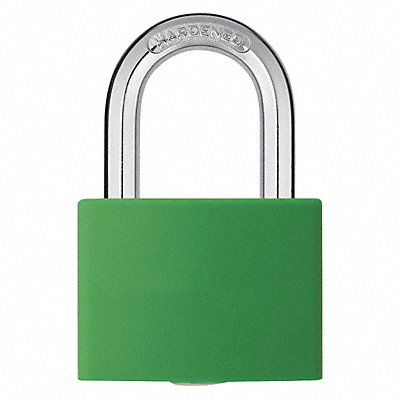 GRAINGER 48JR60 Lockout Padlock KA Green 2 H PK6