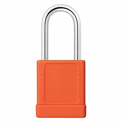GRAINGER 48JT06 Lockout Padlock KA Orange 2 H PK3