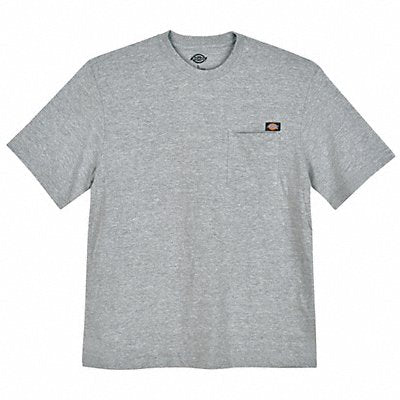 DICKIES WS50HGTLXL K7955 Short Sleeve Tee Shirt Cotton Hthr Gry XLT