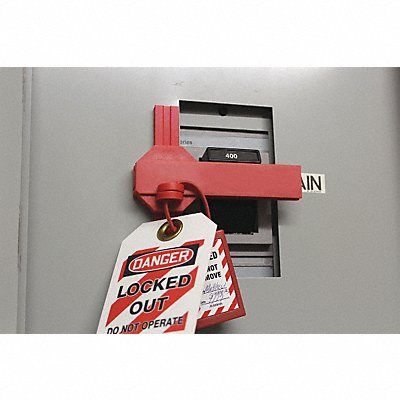CONDOR 48KV14 Circuit Breaker Lockout 1-3/8 in H Red