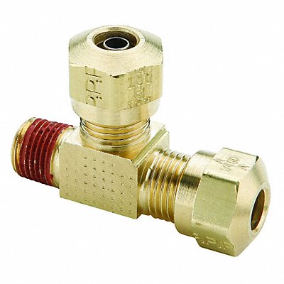 PARKER VS176NTA42 Adaptor Tee Brass 1/4 in Tube 1.02 in L