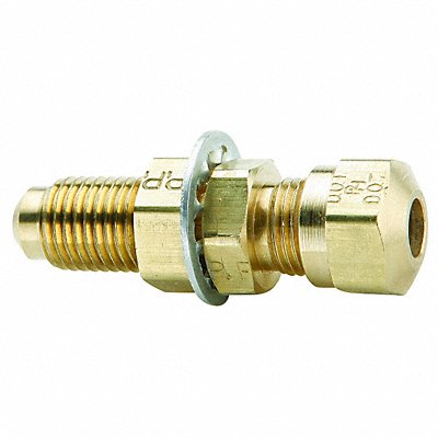 PARKER 62NFBH10 Bulkhead Union Brass 5/8 in Tube Size