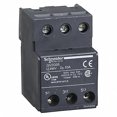 SCHNEIDER ELECTRIC GV2G05 Manstarter Terminal Block 600Vac 63A