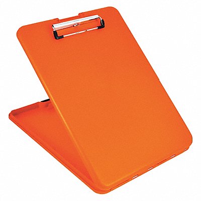 GRAINGER 579 Storage Clipboard Letter Sz Plastic Orng