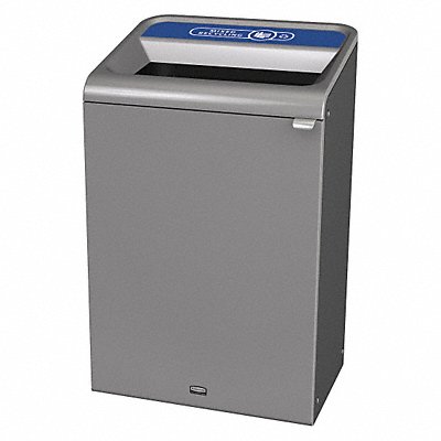 RUBBERMAID COMMERCIAL PRODUCTS 1961629 Recycle Container Rectangle 33 gal Grey