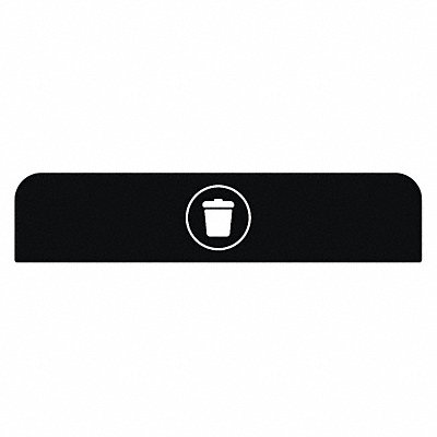 RUBBERMAID COMMERCIAL PRODUCTS 1961575 Recycling Sign 8-1/2 H 1-25/32 W Blk