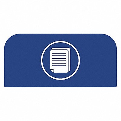 RUBBERMAID COMMERCIAL PRODUCTS 1961589 Recycling Sign 8-1/2 H 1-25/32 W Blue