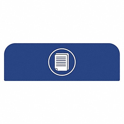 RUBBERMAID COMMERCIAL PRODUCTS 1961591 Recycling Sign 8-1/2 H 1-25/32 W Blue