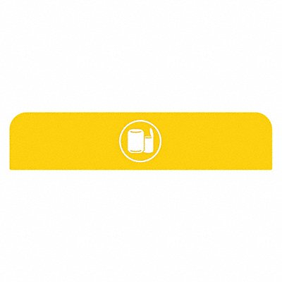 RUBBERMAID COMMERCIAL PRODUCTS 1961599 Recycle Label 8-1/2 H 1-25/32 W Yellow