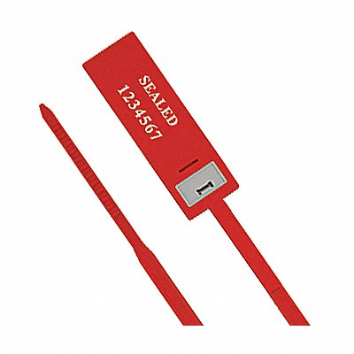 UNIVERSEAL USTRAP412SRED100 Pull-Tight Seals Red Plastic PK100