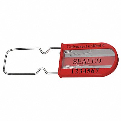 UNIVERSEAL UPADCRED50 Padlock Seals Red Acrylic PK50