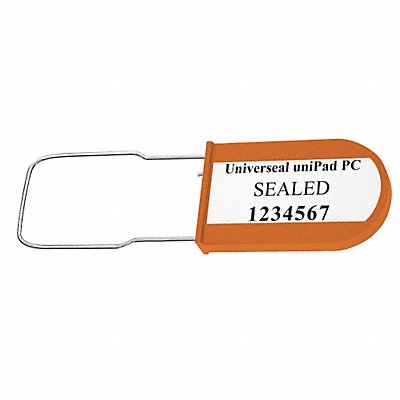 UNIVERSEAL UPADPCORANGE50 Padlock Seals Orange Acrylic PK50