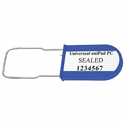 UNIVERSEAL UPADPCBLUE50 Padlock Seals Blue Acrylic PK50