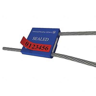 UNIVERSEAL F325M2APEELBLUE50 Cable Seals Blue Anodized PK50