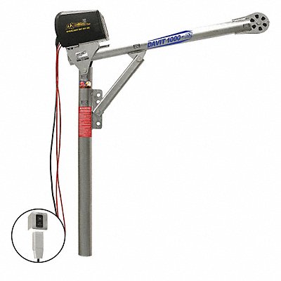 OZ LIFTING PRODUCTS OZ1000DAVDCW Davit Crane 1000 lb 27.5in to 42in Reach