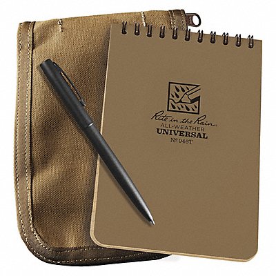 RITE IN THE RAIN 946TKIT Notebook Kit 4in x 6in Sheet Tan Cover
