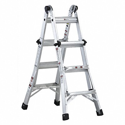 LOUISVILLE LADDER L209813 Multipurpose Ladder Aluminum 300lb 13ft.
