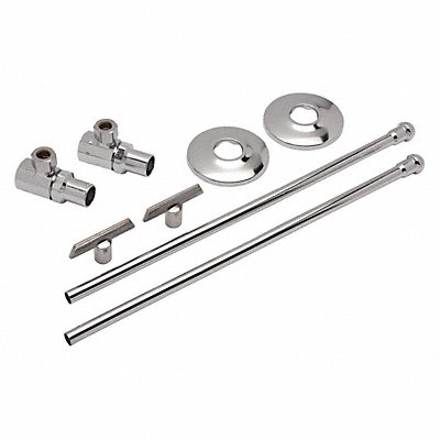 ZURN Z8802XLLRLKPC Supply Stop Chrome 1/2 in Pipe Dia.