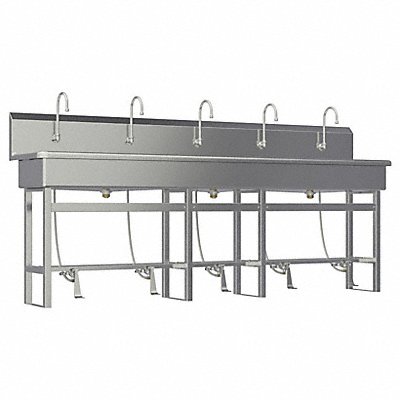 SANI-LAV 510F105 SaniLav Wash Station Rectangular 97inx16-1/2inx8in