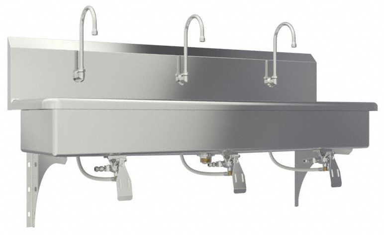 SANI-LAV 56W105 SaniLav Wash Station Rectangular 57inx16-1/2inx8in