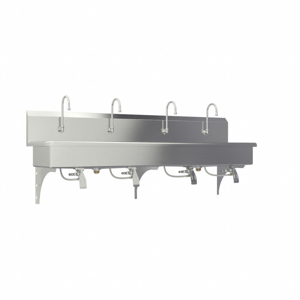 SANI-LAV 58W105 SaniLav Wash Station Rectangular 77inx16-1/2inx8in