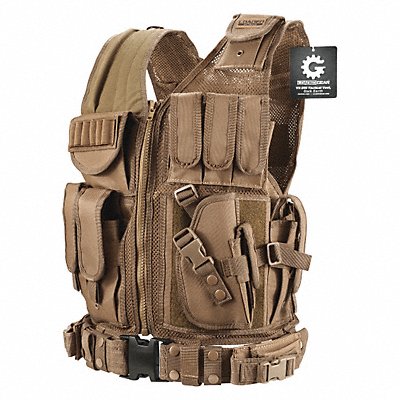 BARSKA BI12346 Tactical Vest Nylon Dark Earth