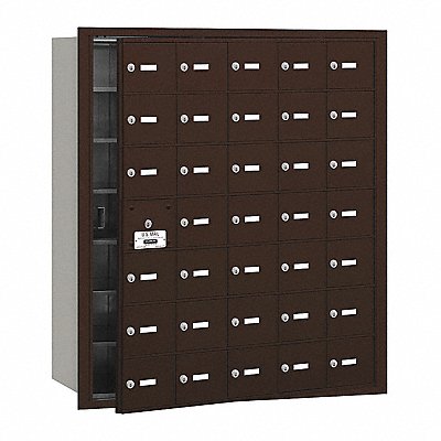 SALSBURY INDUSTRIES 3635ZFU Mailbox 4B+ 34 Doors Bronze 40-3/4in H