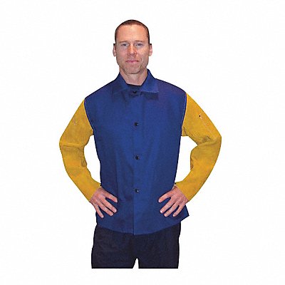 TILLMAN 9230L Lg 30Inblue Jkt W/Lth Slvs