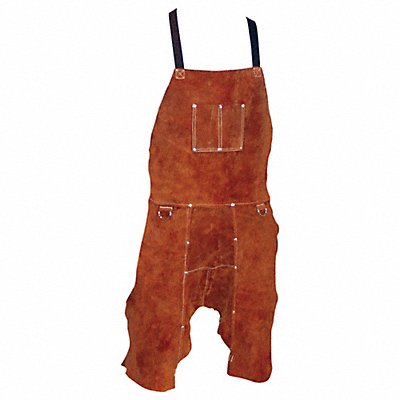 TILLMAN 3849 24X48 Dk Brwn Lth Sl Bib Apron
