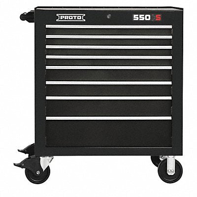 PROTO J5534418BK Rolling Cabinet Black 41 H 8 Drawers