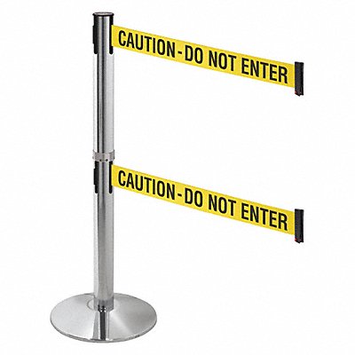 RETRACTA-BELT 330DPAPCCAU Barrier Post Yellow with Black Text Belt
