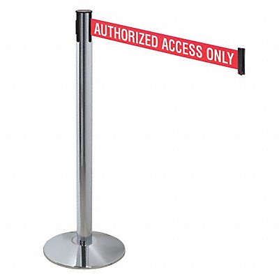 RETRACTA-BELT 330PAPCAAO Barrier Post 3 in Belt W Cast Iron Base