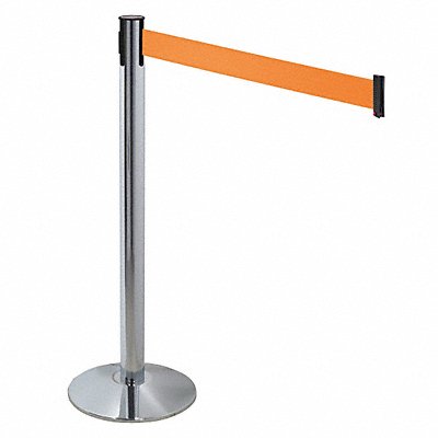 RETRACTA-BELT 330PAPCOR Barrier Post Grey Orange Belt 3in Belt W